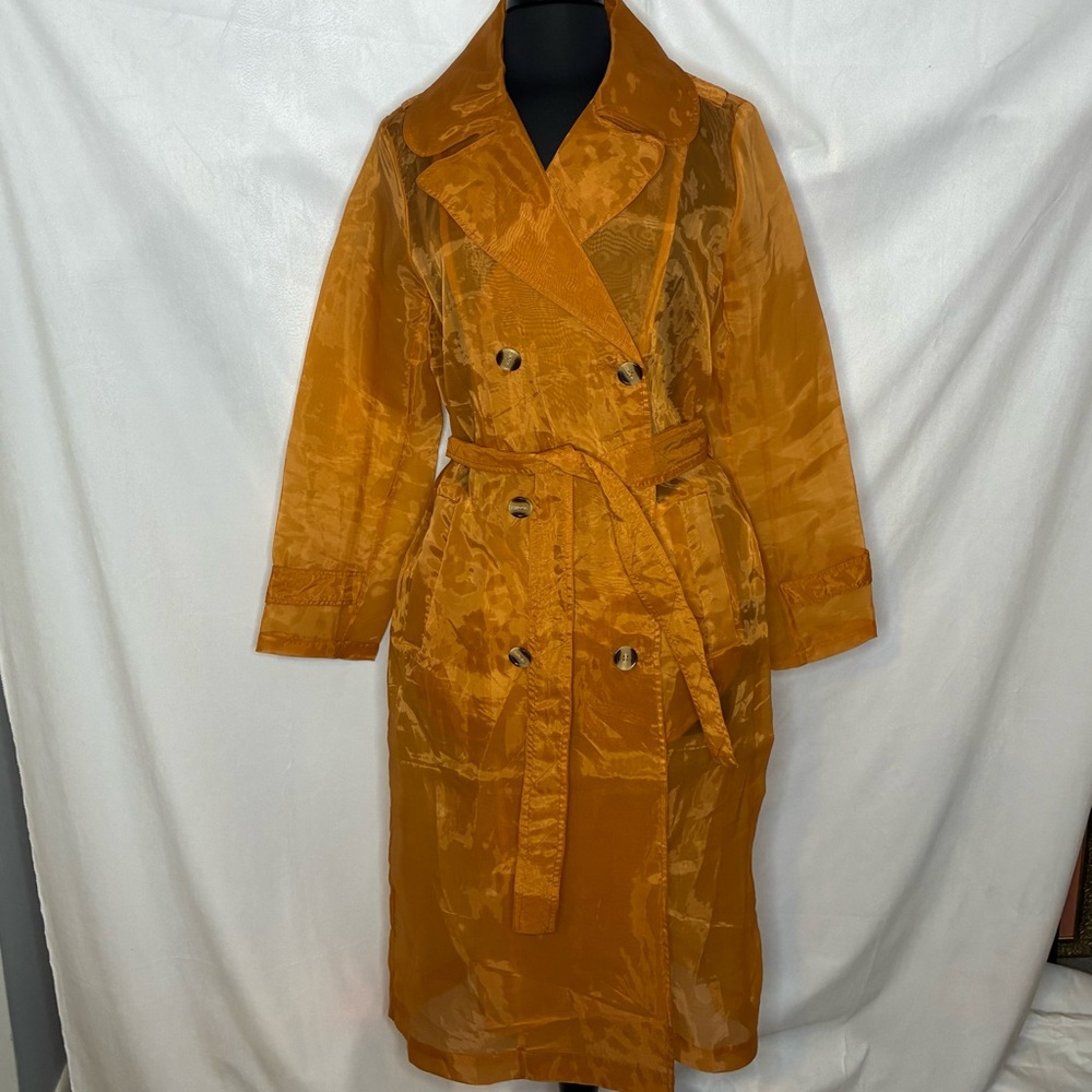 7 For All Mankind Golden Mustard Trench Coat